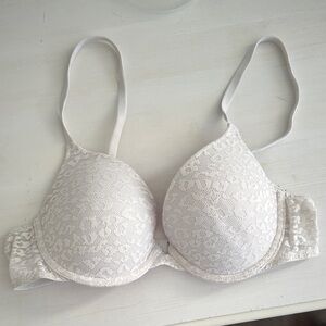 PINK Victorias Secret Lace White Bra